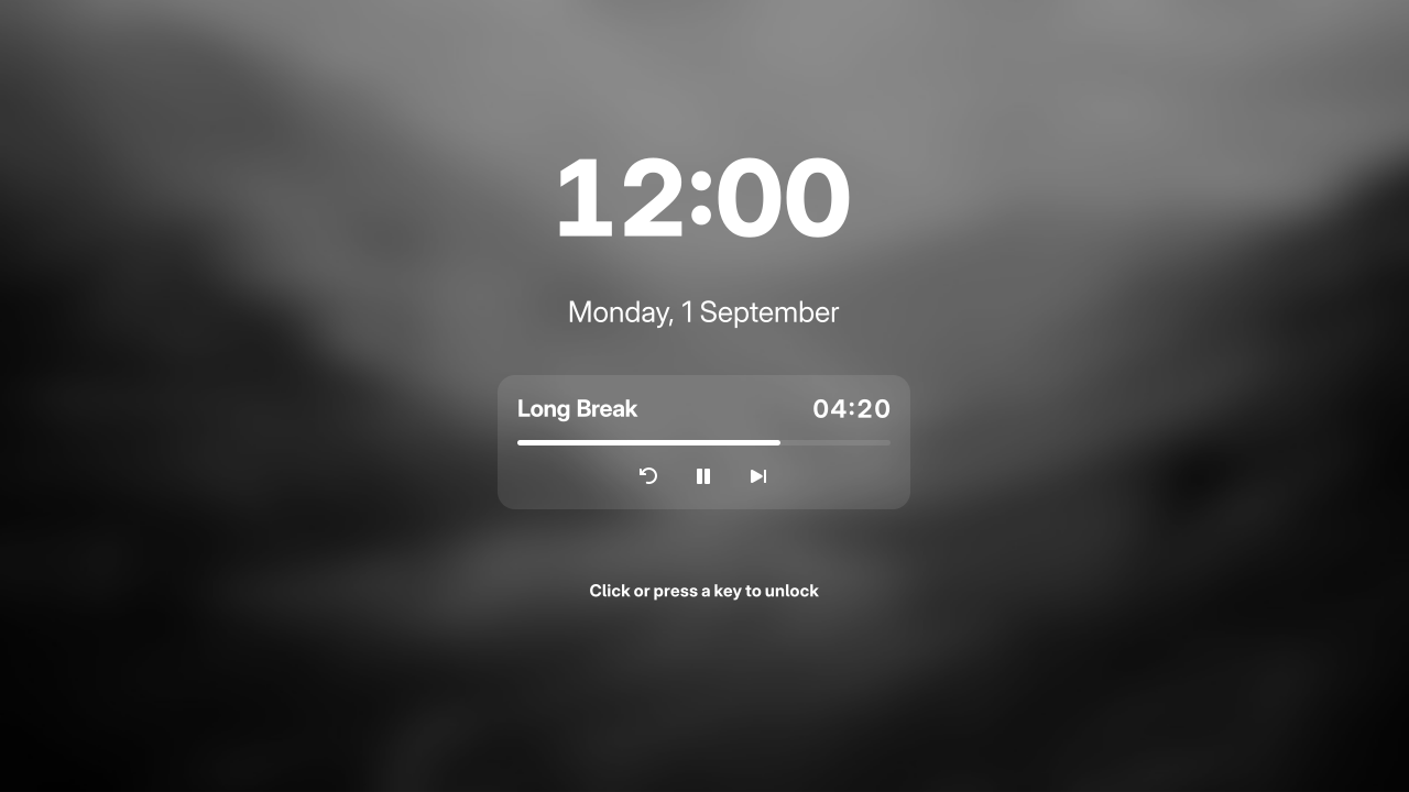 Lock screen widget